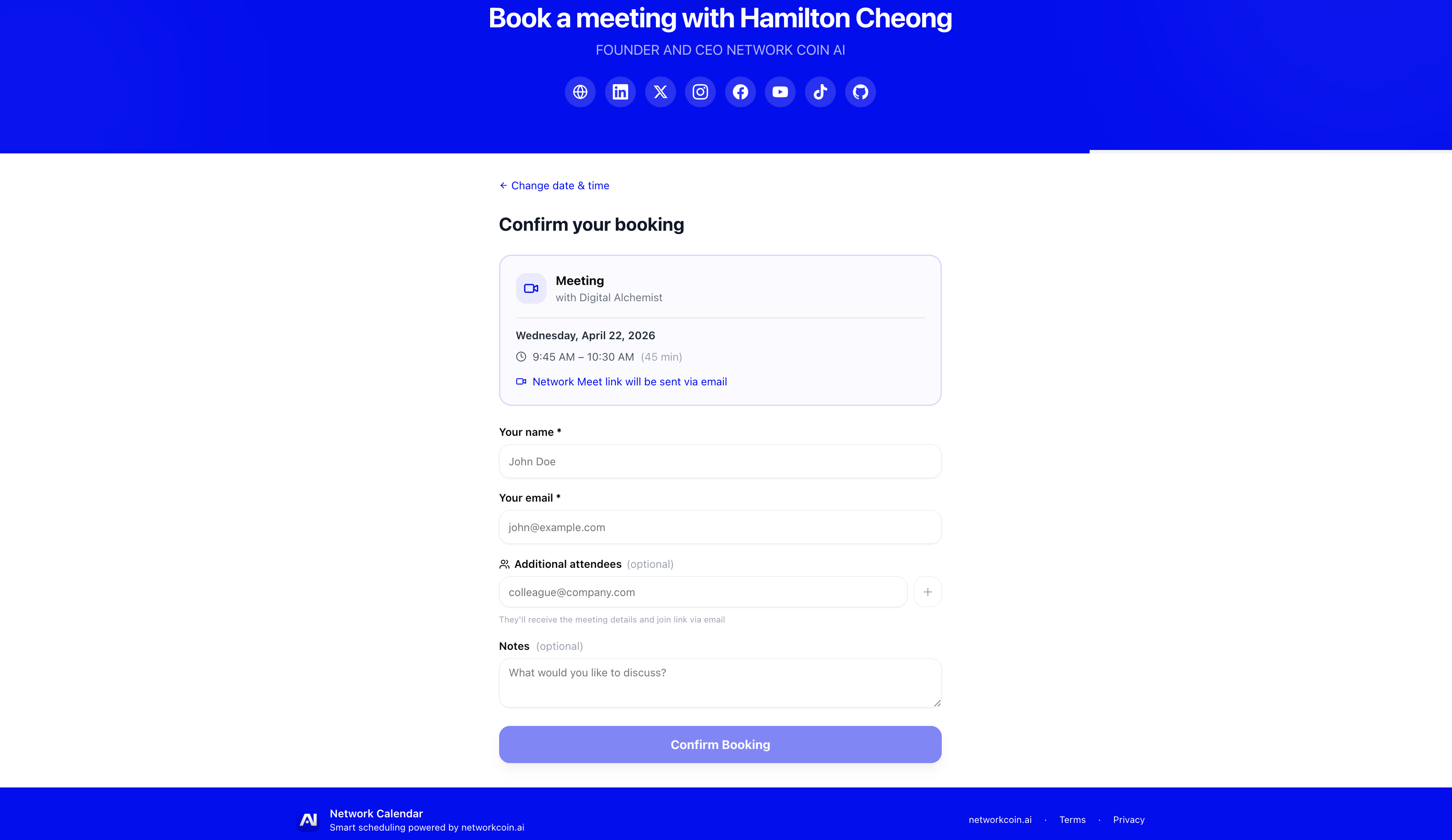 Booking Confirmation