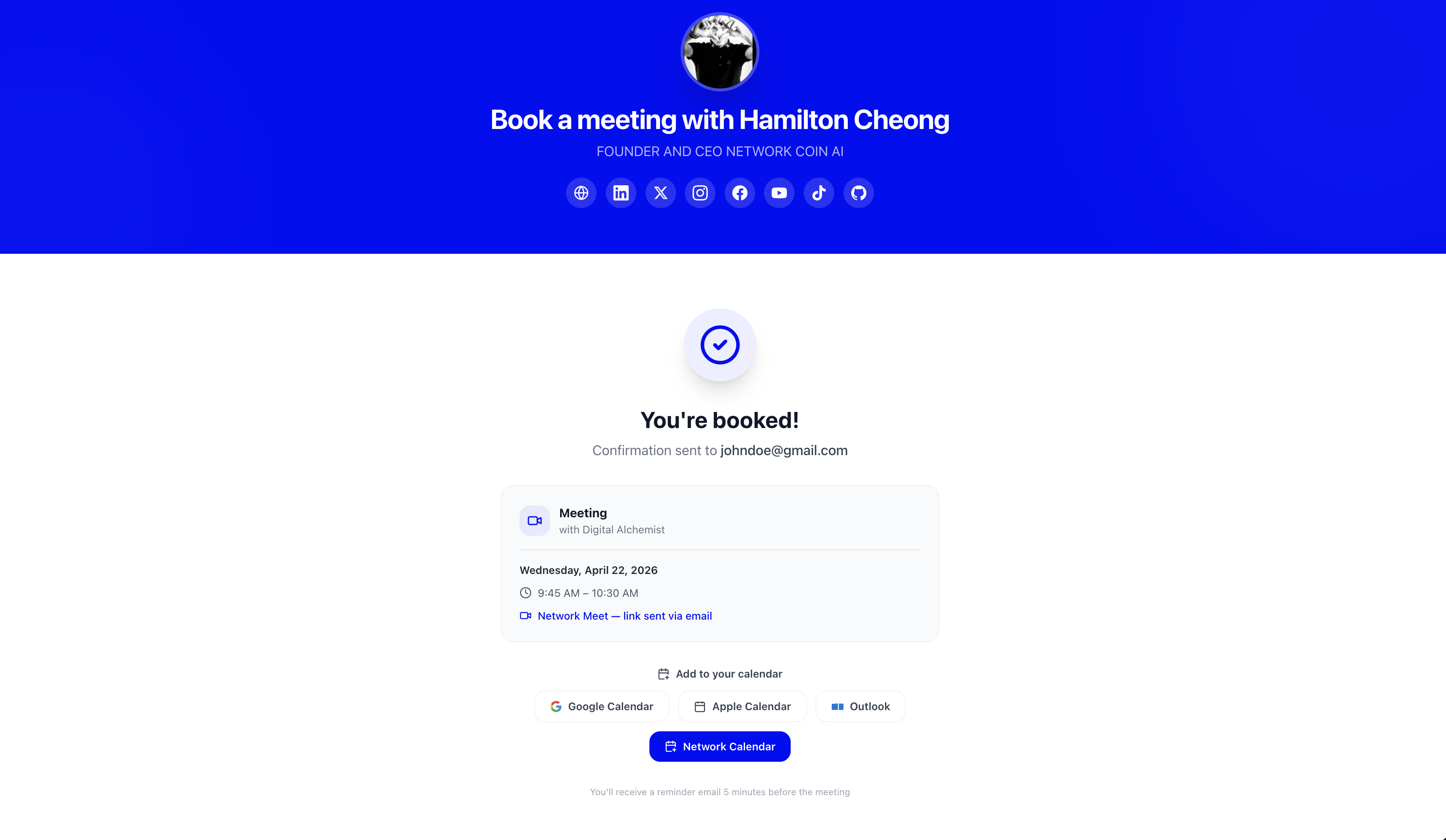 Instant Confirmation