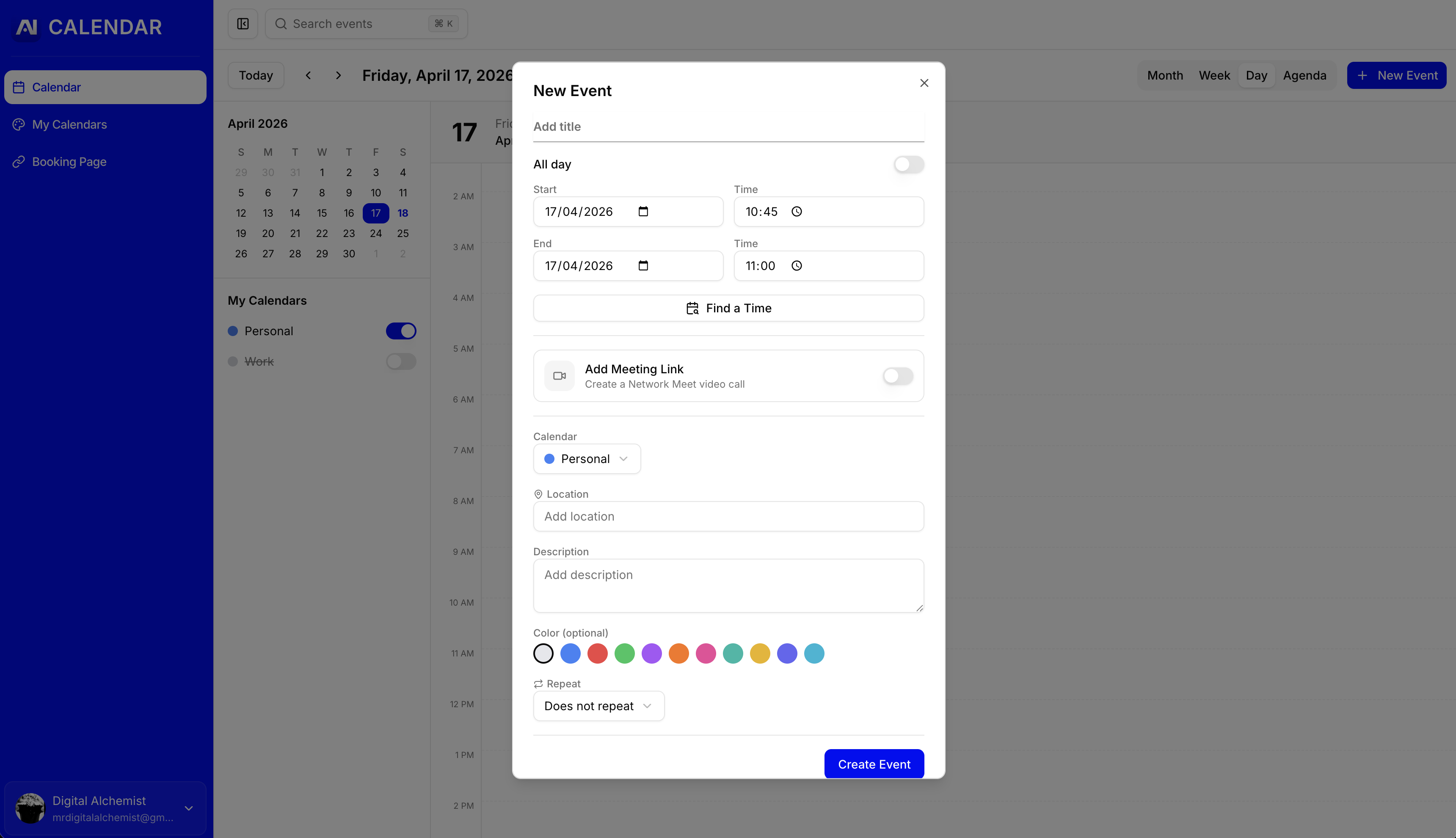 Network Calendar screenshot 2